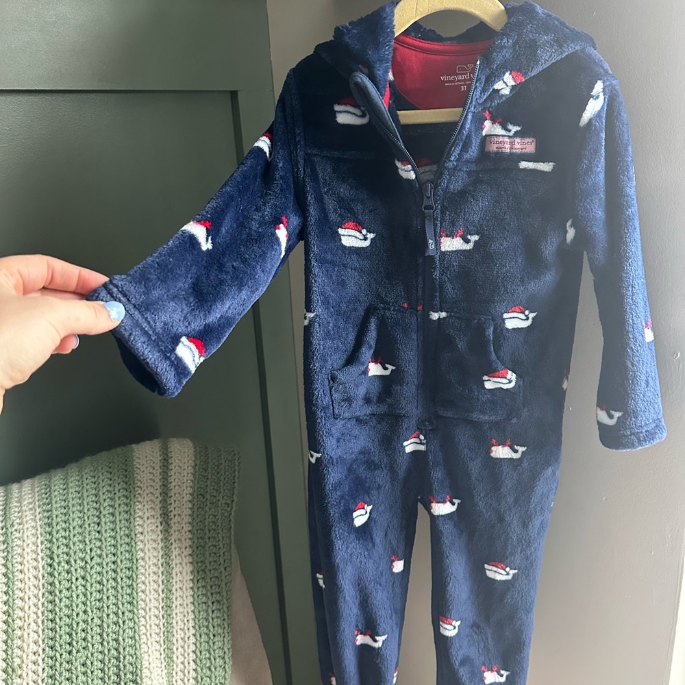 Vineyard Vines Navy Blue Kids One Piece with Whale Pattern